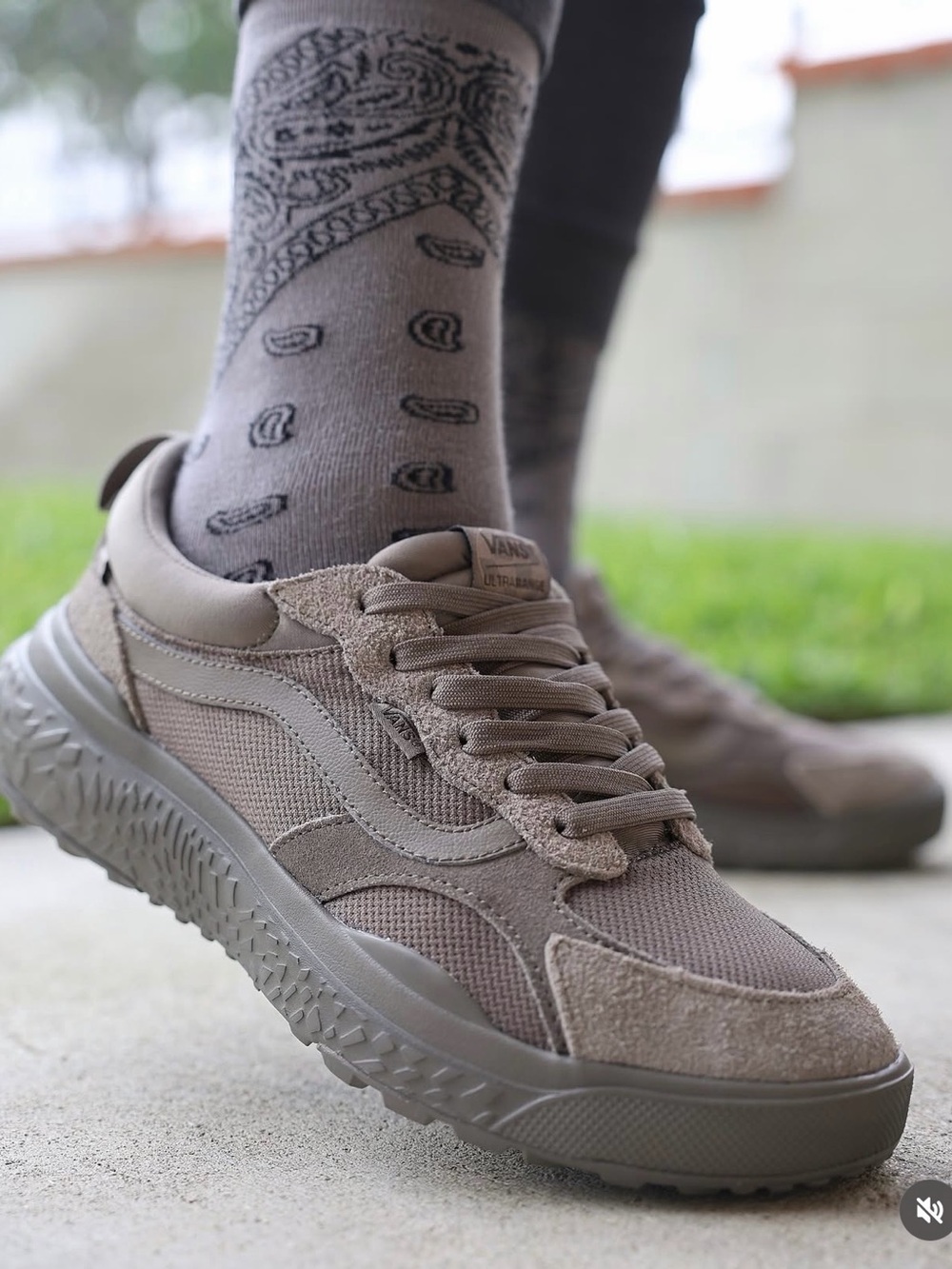 Vans Taupe Mesh & Suede Sneaker